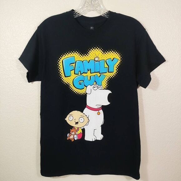 Family Guy Mens Black Short Sleeve T-Shirt -I - Picture 1 of 4